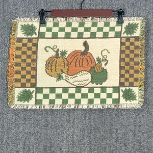 WC Designs Placemats Multicolor Lot Set Of 4 Many Thanks Fall Harvest Theme